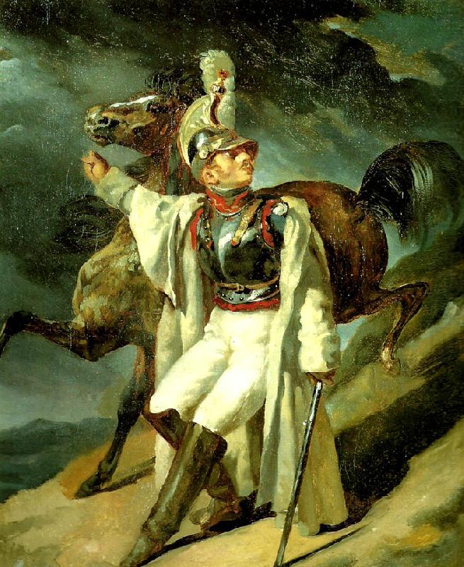 cuirassier blesse, quittant le feu, Theodore   Gericault